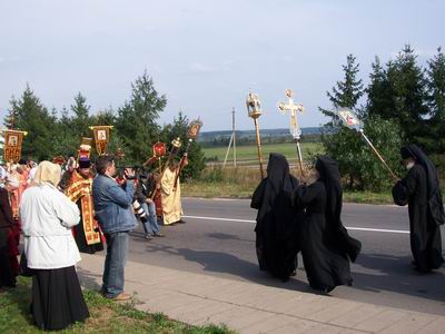 Встреча крестных ходов идущих из Слонима и из Жировиц